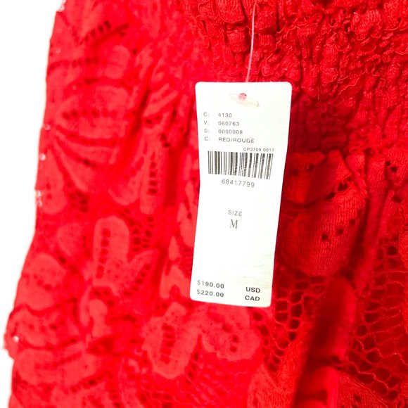 NWT anthropologie red lace mini dress M - Picture 5 of 8